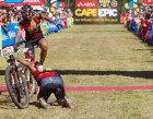 Riders celebrate an emotional finish at the final stage (stage 7). 
Photo by Karin Schermbrucker/Cape Epic/SPORTZPICS