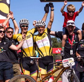 Team Burry Stander Songo during the final stage (stage 7). 
Photo by Nick Muzik/Cape Epic/SPORTZPICS