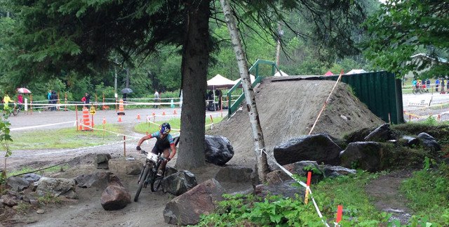 Batty suggests taking advantage of your front suspension by pushing down on your fork right before an obstacle.