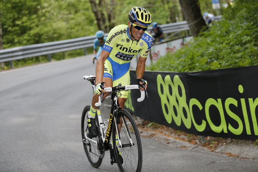 13 May 2015 98th Giro d'Italia Stage 05 : La Spezia - Abetone CONTADOR Alberto (ESP) Tinkoff - Saxo, at Abetone Photo : Yuzuru SUNADA