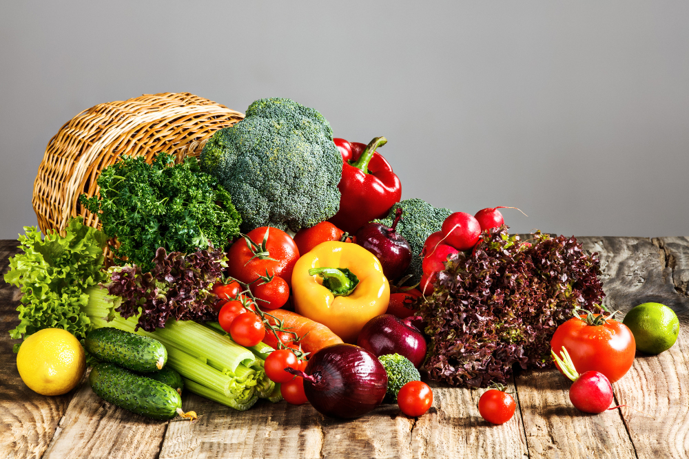 vegetables-from-basket-wooden-table
