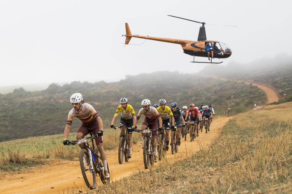 Riders during Stage 6 of the 2024 Absa Cape Epic Mountain Bike stage race from Stellenbosch to Stellenbosch, South Africa on 23 March 2024. Photo by Sam Clark/Cape Epic