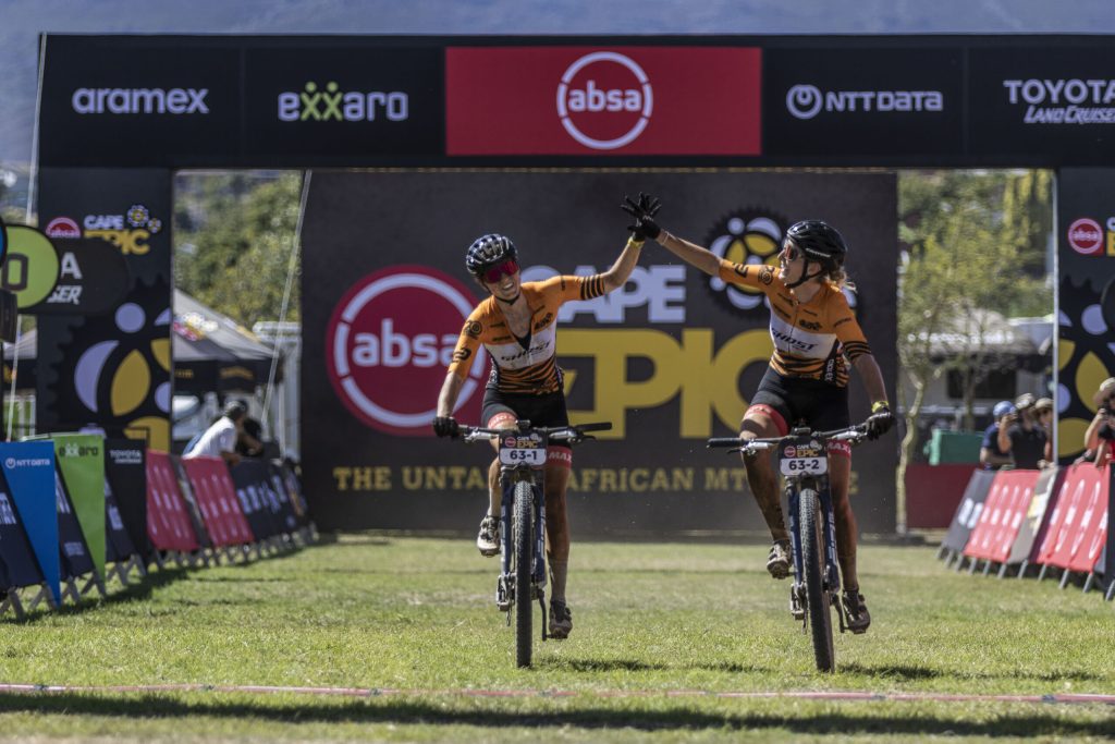 Another win for Terpstra & Koller during Stage 3 of the 2024 Absa Cape Epic Mountain Bike stage race from Saronsberg Wine Estate to CPUT, Wellington, South Africa on 20 March 2024. Photo by Max Sullivan/Cape Epic