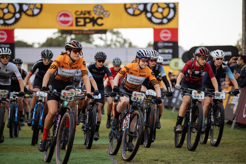UCI Women during stage 2 of the 2023 Absa Cape Epic Mountain Bike stage race from Hermanus High School in Hermanus, South Africa on the 21st March 2023. Photo by Wayne Reiche/ Cape Epic