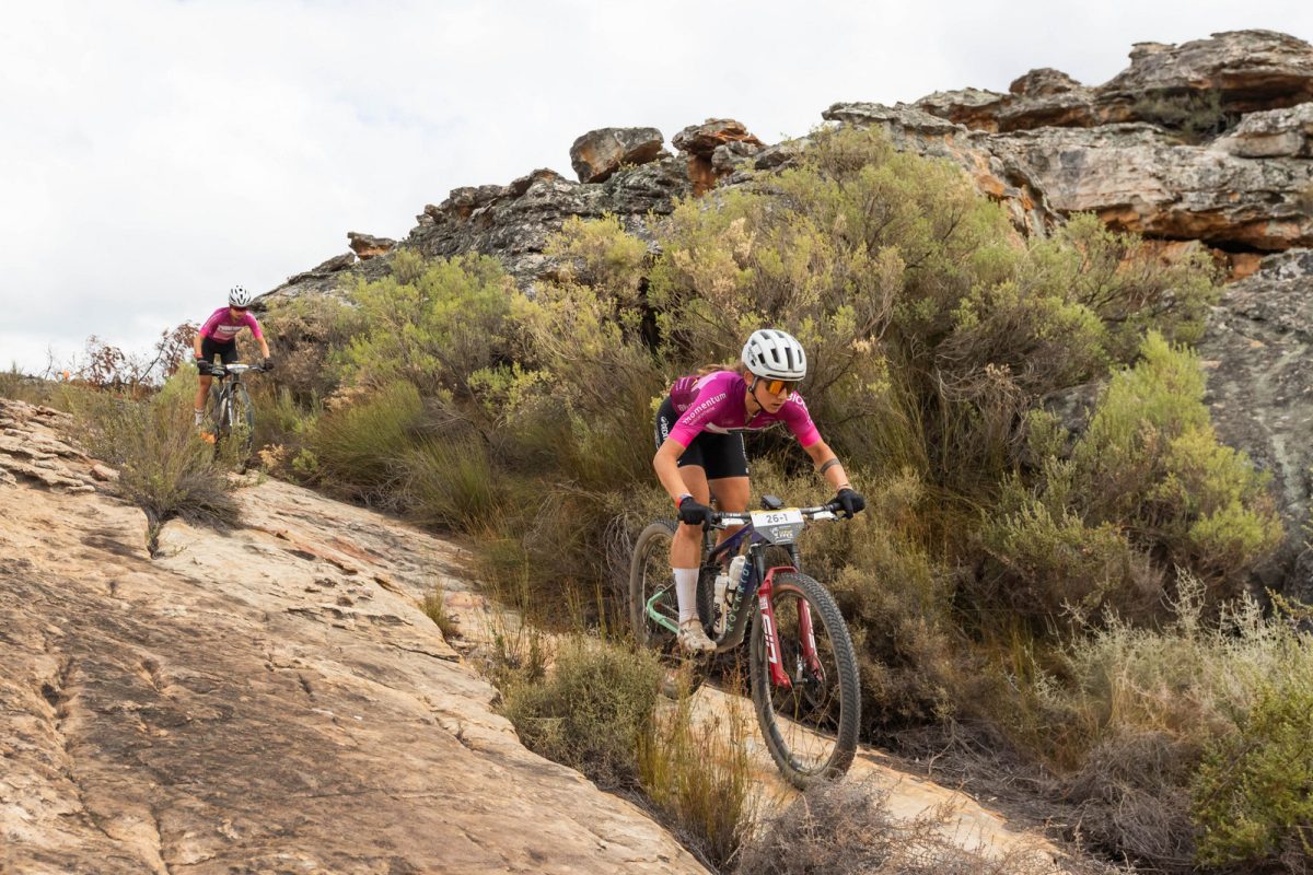 Greta Seiwald led for most of the final stage, powering herself and Sara Cortinovis to a 7-minute margin of victory on the day. Photo by Oakpics.com.