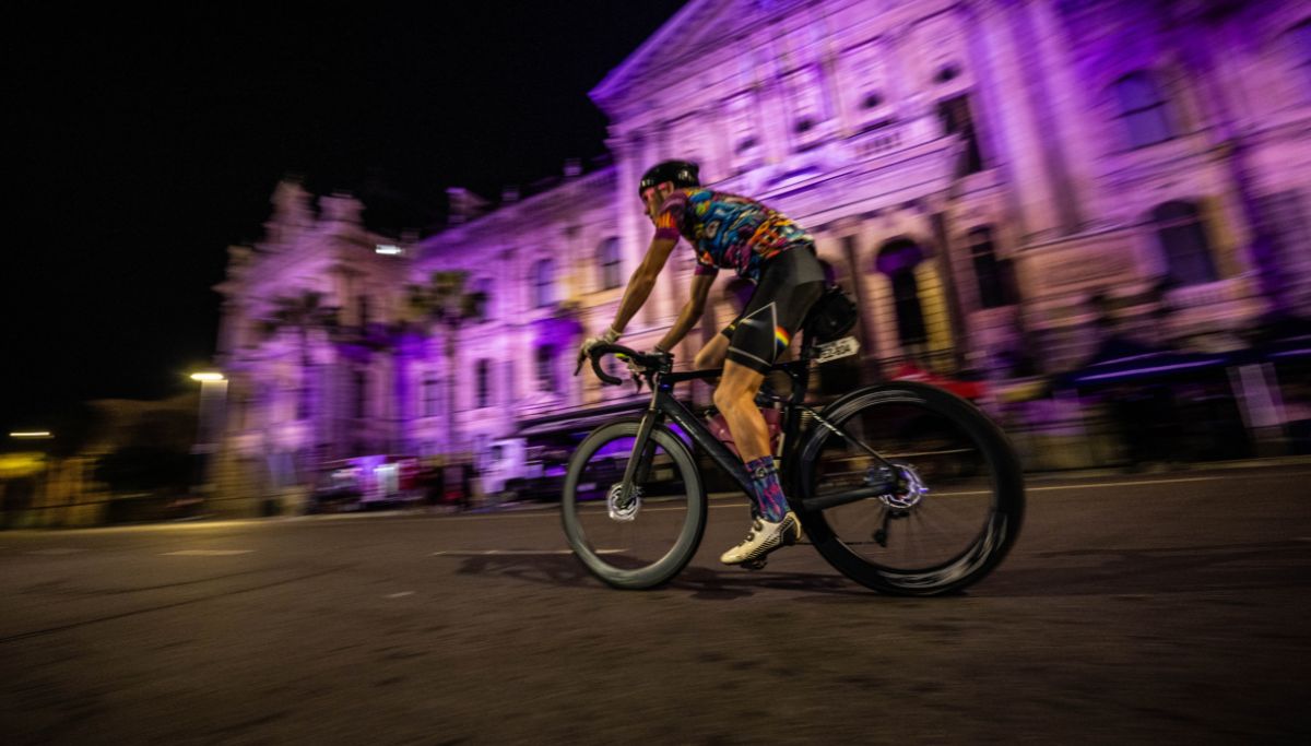 A cyclist at the start of the Cape Town Cycle Tour