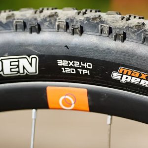 Picture of a 23-inch mountain bike tyre
