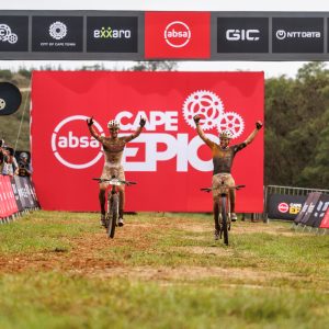 Marc PRITZEN and Felix STEHLI during stage 3 of the 2026 Absa Cape Epic stage race from Montagu to Greyton on the 18th of March 2026.