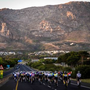 The men's pro peloton at the 2026 Cape Town Cycle Tour