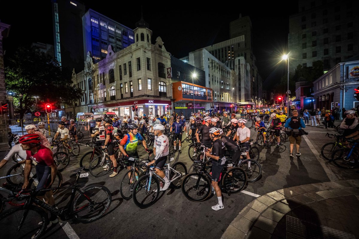 Cyclists before the start of the 2026 Cape Town Cycle Tour.