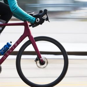 A cyclist pedalling a bicycle