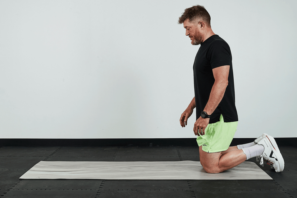 A man doing a push-up