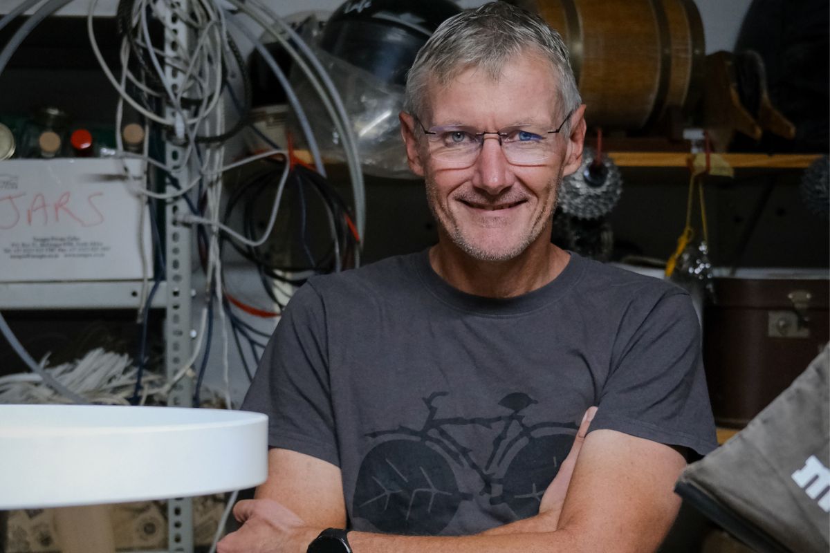 David Tinker, the man behind intervals.icu, a training app for cyclists.