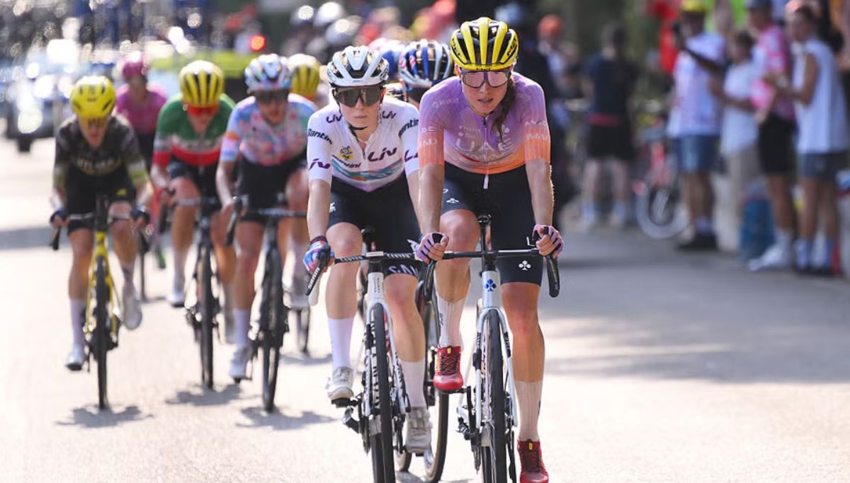 Antonia Niedermaier (Canyon/SRAM) finished fourth and won white at the 2026 Tour de France Femmes.