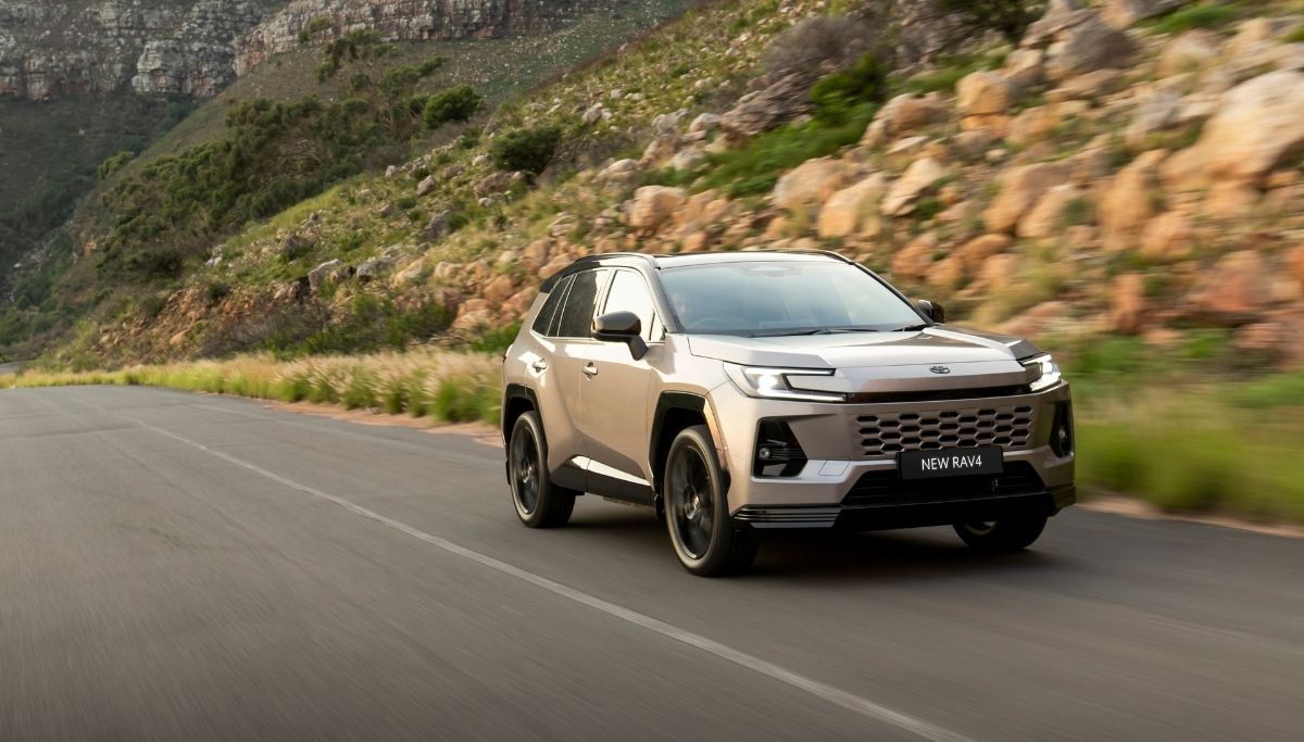 The new Toyota RAV4 on the road
